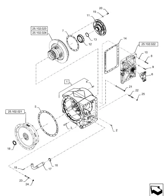 47592233 - Крышка боковая редуктора центр. моста 450сер. TJT9./St.
